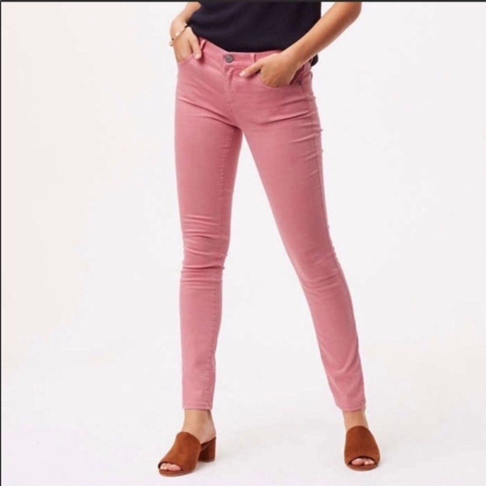 LOFT Ann Taylor Rose Pink Jeans Modern Skinny 8P